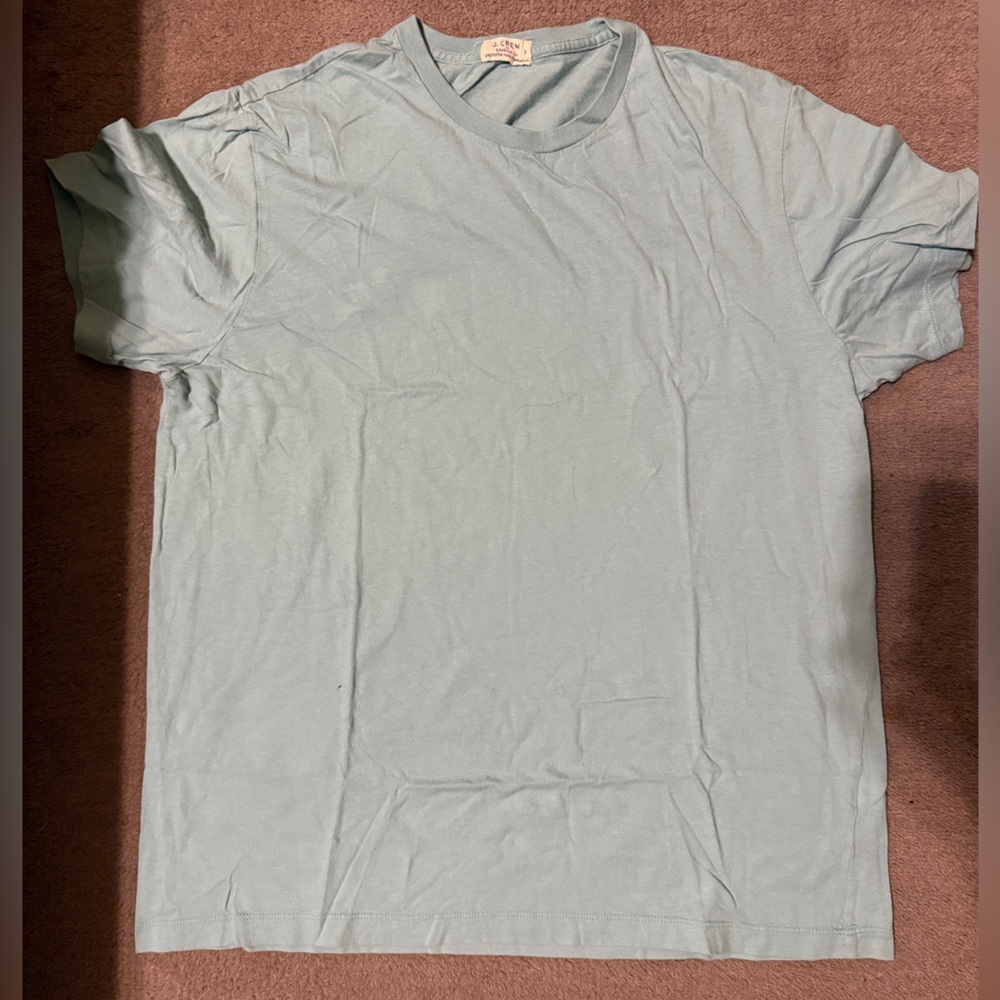 J.Crew Broken In Cotton Tee Blue Large Classic Fit